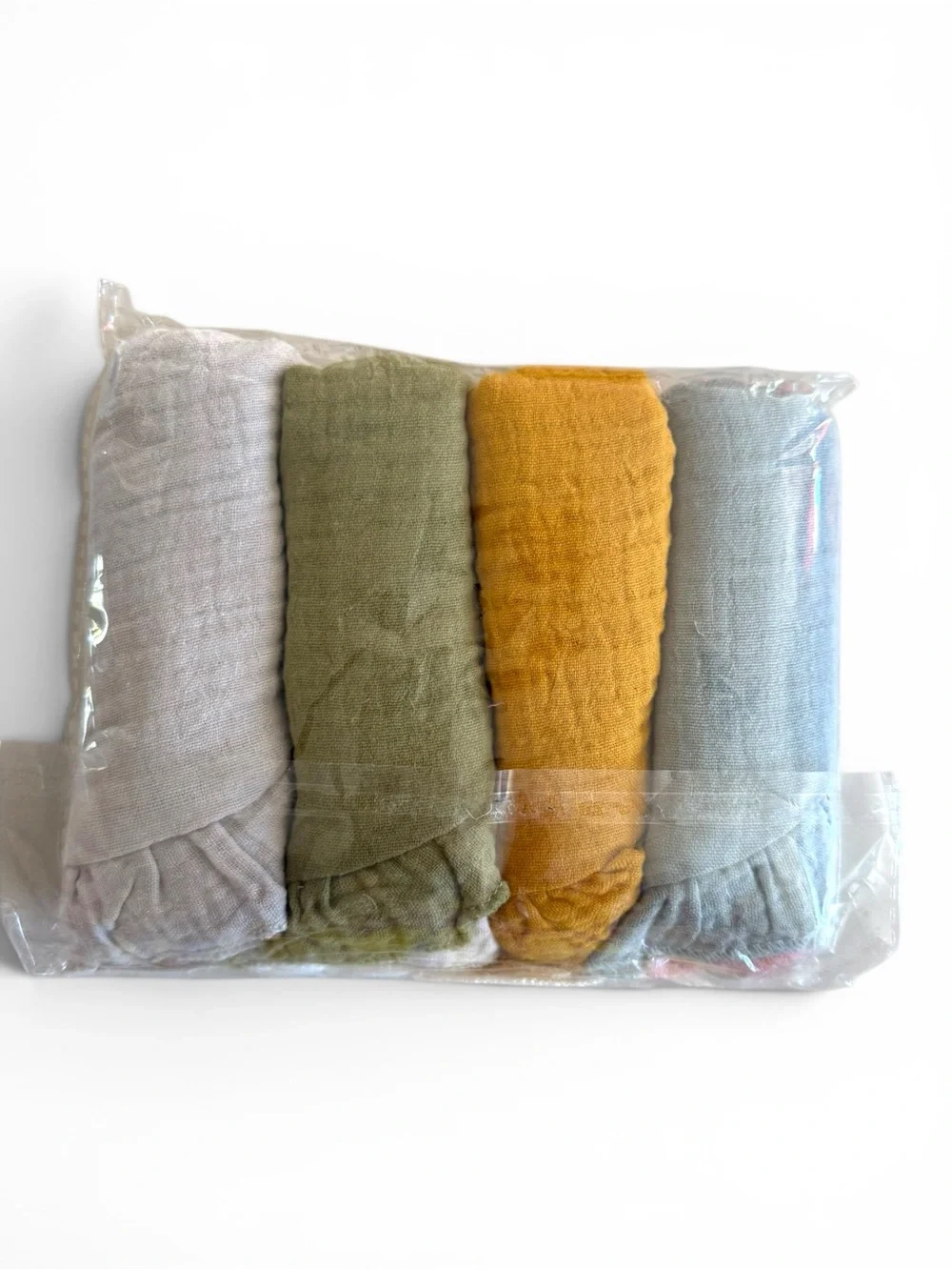 NWT duludulu Muslin Baby bibs Bundle-2 Packs (Ruffle and Classic snap)Boho Earth